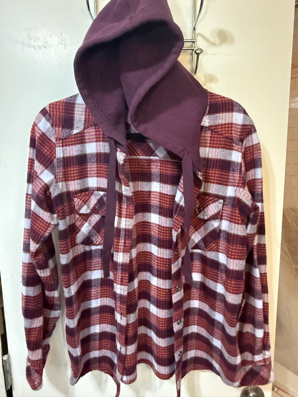 Columbia Canyon Point II Hooded Flannel Shirt Jacket Women's M